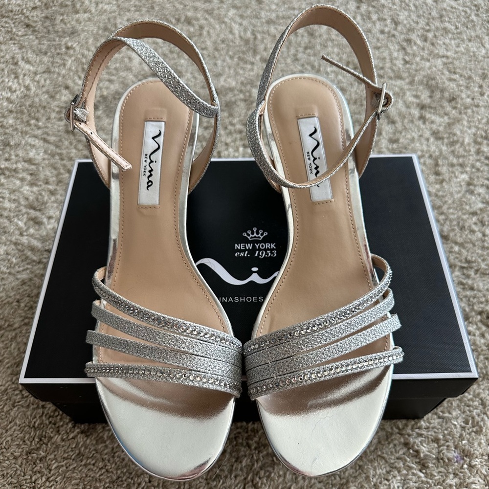 Silver and Sparkle Heels